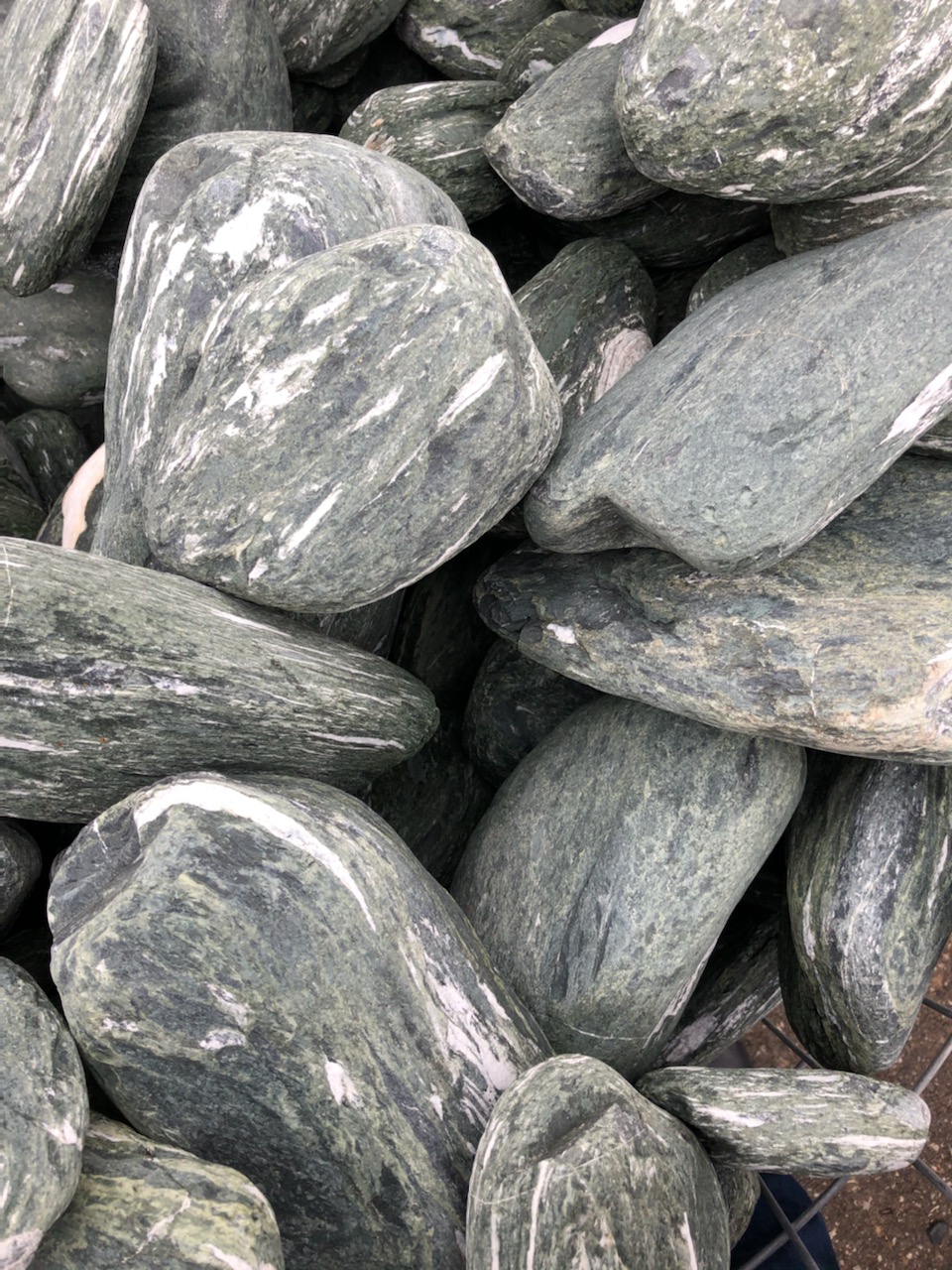 Large Green Marble Pebbles
